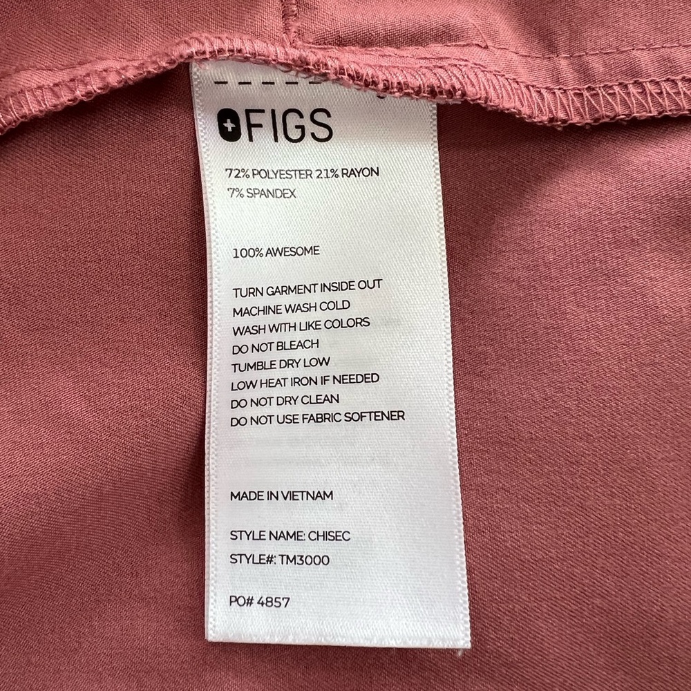 FIGS Chisec Three-Pocket Scrub Top in Limited Edition Mauve Pink #4857, XL - Picture 9 of 10